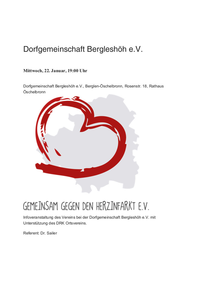 Kardioverein Vortrag in Öschelbronn